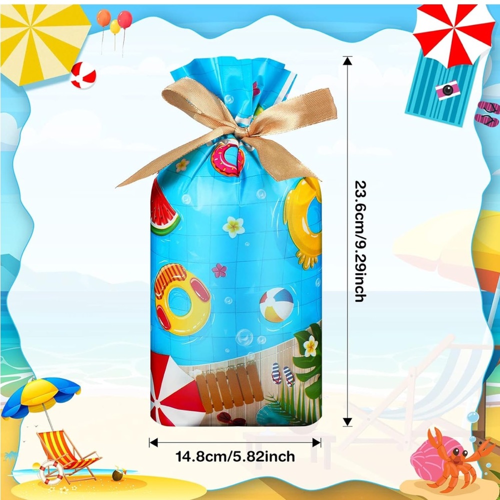 New 60 Pcs Summer Party Favor Bags Summer Pool Beach Drawstring Gift Bags - Picture 3 of 4